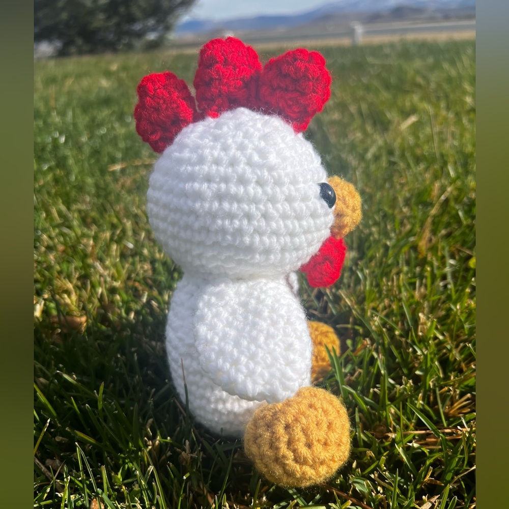 Hand Crocheted Mr. Cluck the Chicken Stuffed Animal Plushie! - Picture 6 of 12
